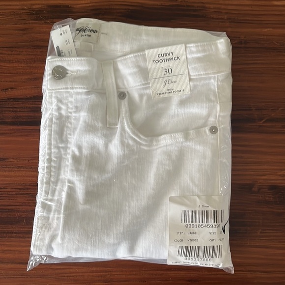 J. Crew Women’s Curvy toothpick jeans L4869 white 30 - Picture 6 of 6